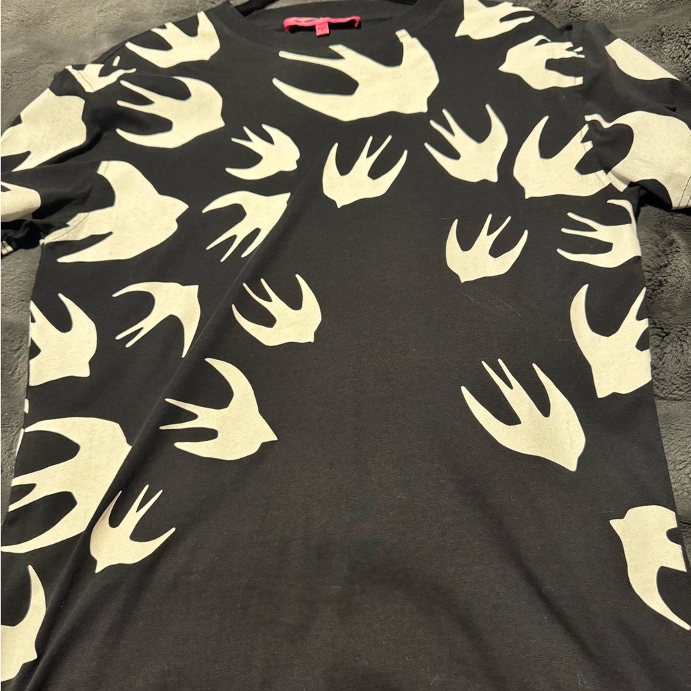 McQueen Black Short-Sleeve Crewneck T-Shirt